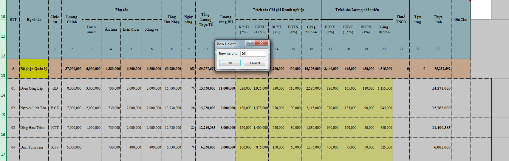 cach-gian-dong-trong-excel
