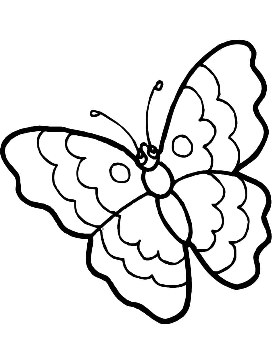 Hình tô màu con bướm đẹp và đơn giản cho bé