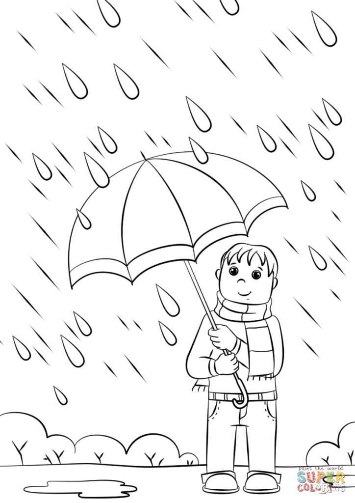Tuyển tập những bức tranh tô màu về cơn mưa đẹp nhất cho bé yêu
