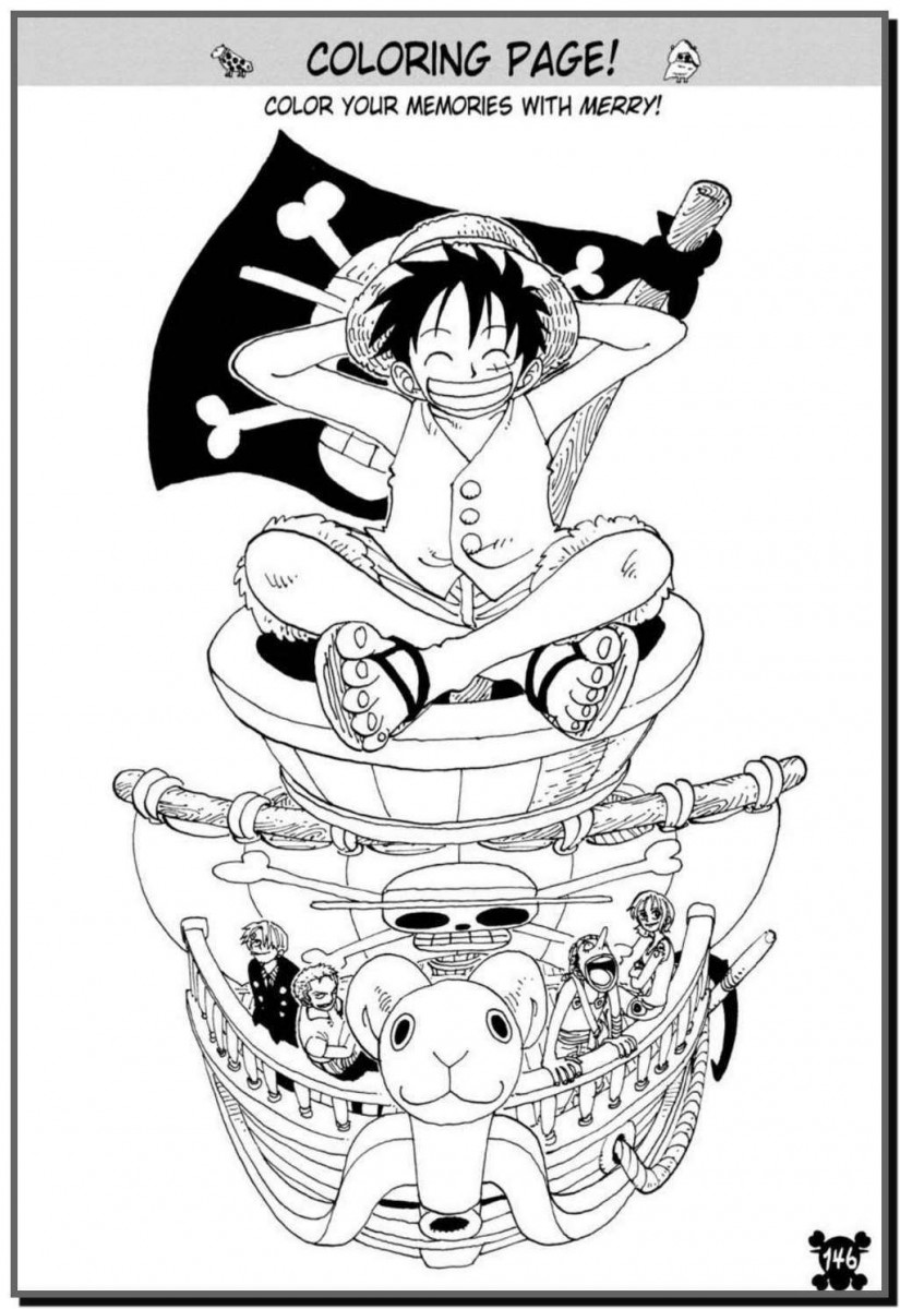Tuyển tập tranh tô màu One Piece đẹp nhất cho bé
