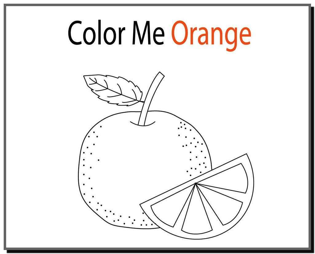 Tuyển tập tranh tô màu quả cam đẹp nhất cho bé 1