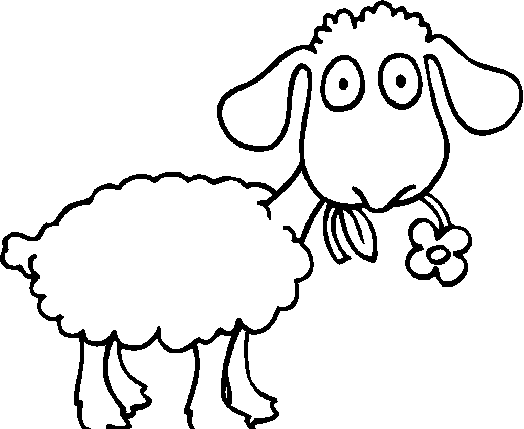 Tổng hợp tranh tô màu chú cừu con đẹp nhất