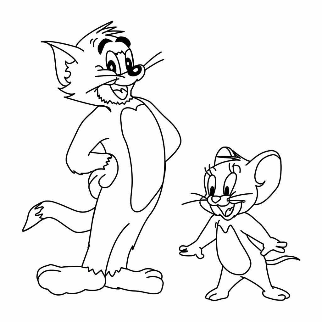 Tổng hợp những bức tranh tô màu Tom và Jerry đẹp nhất cho bé