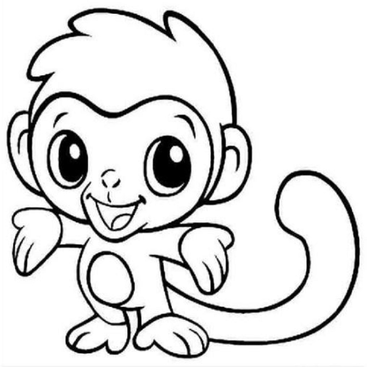 Tuyển tập tranh tô màu con khỉ đẹp nhất
