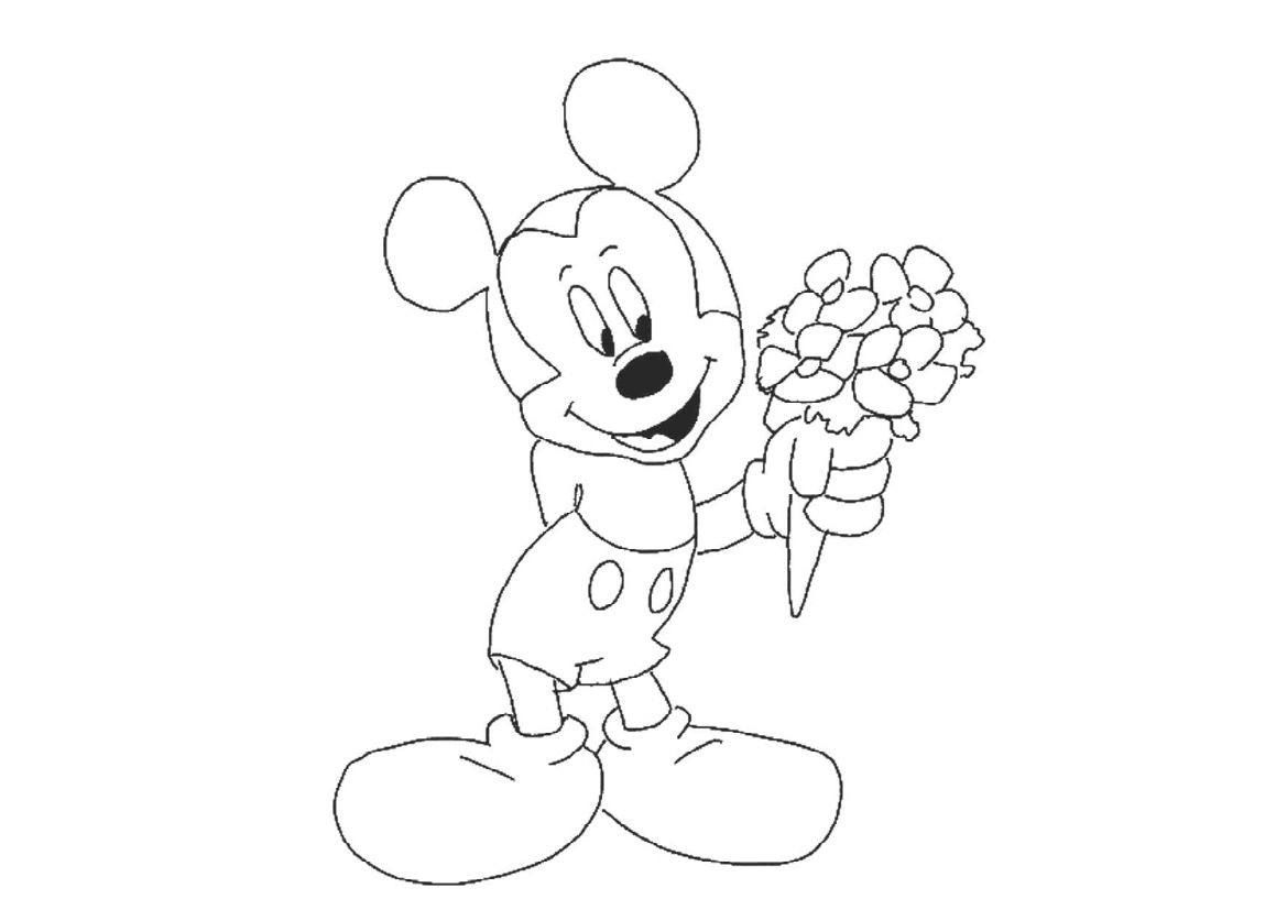 Tuyển tập những bức tranh tô màu chuột Mickey đẹp nhất