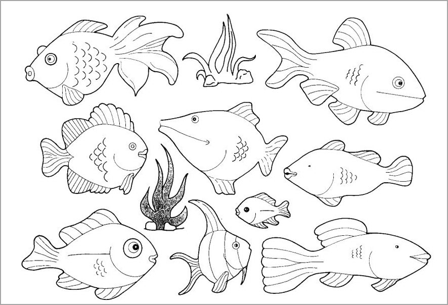 180+ tranh tô màu con cá ngộ nghĩnh đáng yêu - Tô màu trực tuyến