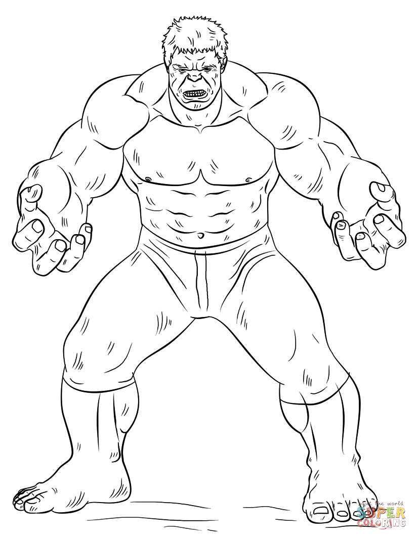 Siêu nhân Hulk 100 hình tô màu đẹp - Tomauchobe