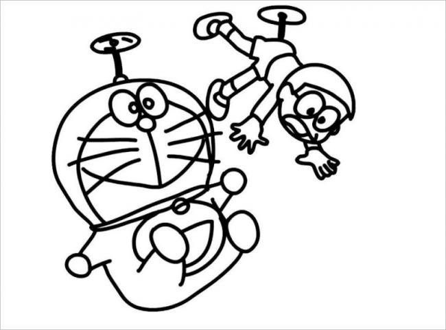 Tuyển tập tranh tô màu Nobita đẹp nhất