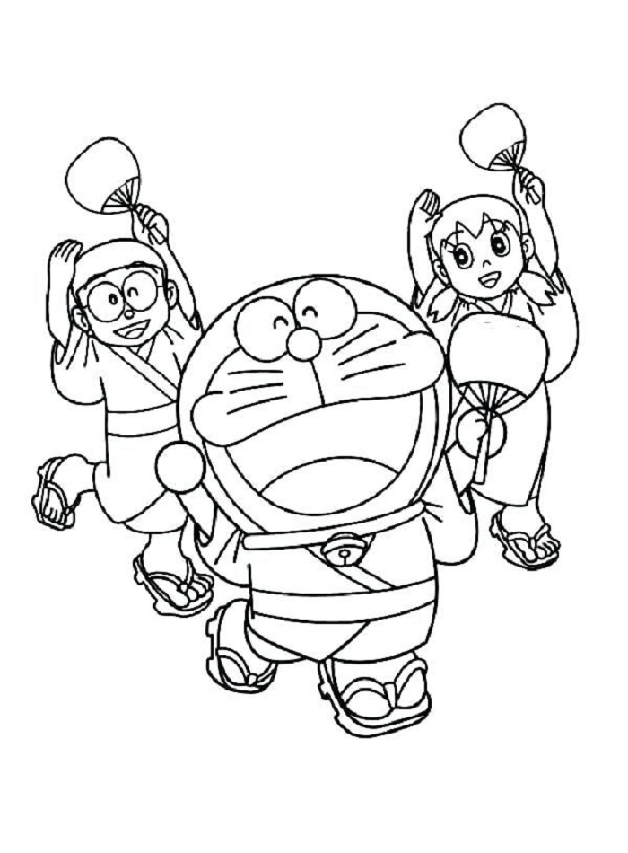 Tuyển tập tranh tô màu Nobita đẹp nhất