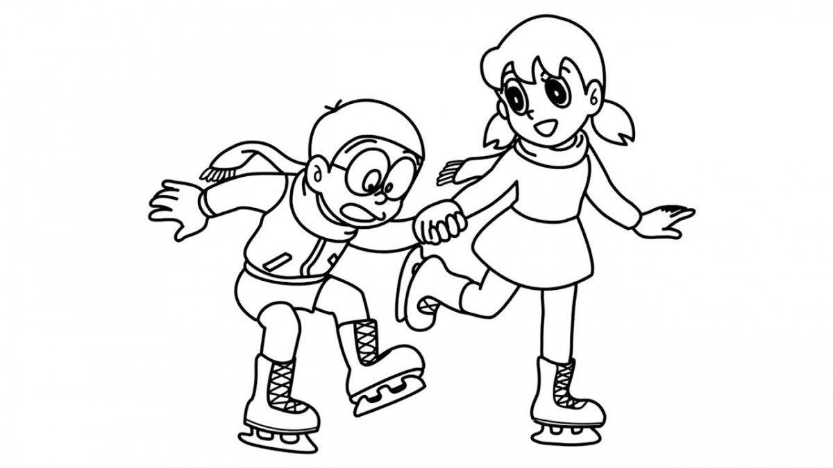 Tuyển tập tranh tô màu Nobita đẹp nhất