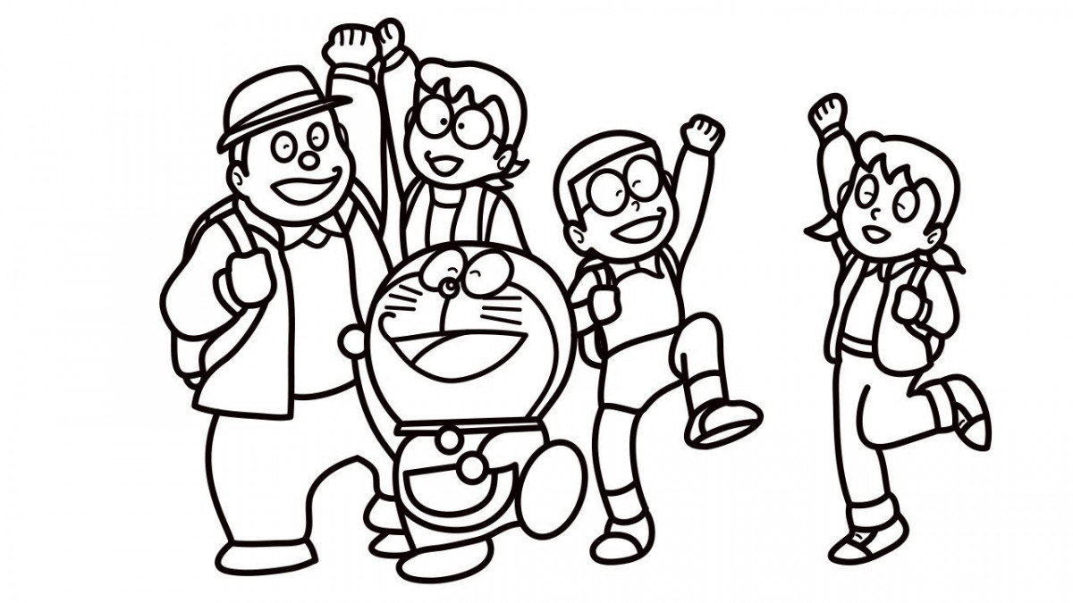 Tuyển tập tranh tô màu Nobita đẹp nhất