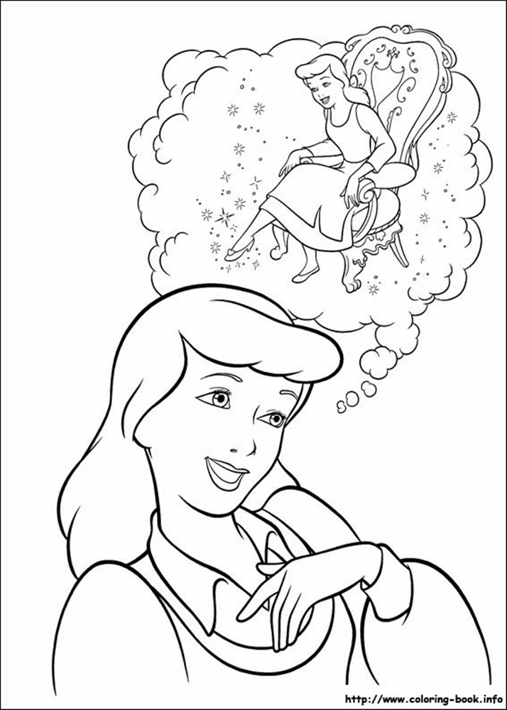 Giadinhsu.com - Tranh tô màu công chúa Cinderella - Lọ lem