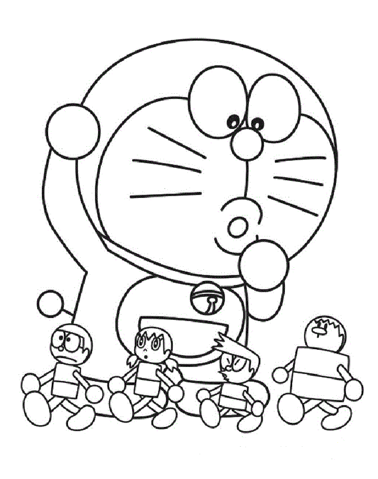 Tuyển tập tranh tô màu Nobita đẹp nhất