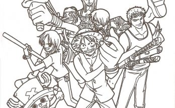 Tuyển tập tranh tô màu One Piece đẹp nhất cho bé