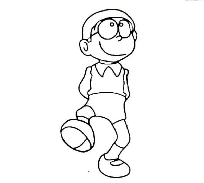Tuyển tập tranh tô màu Nobita đẹp nhất