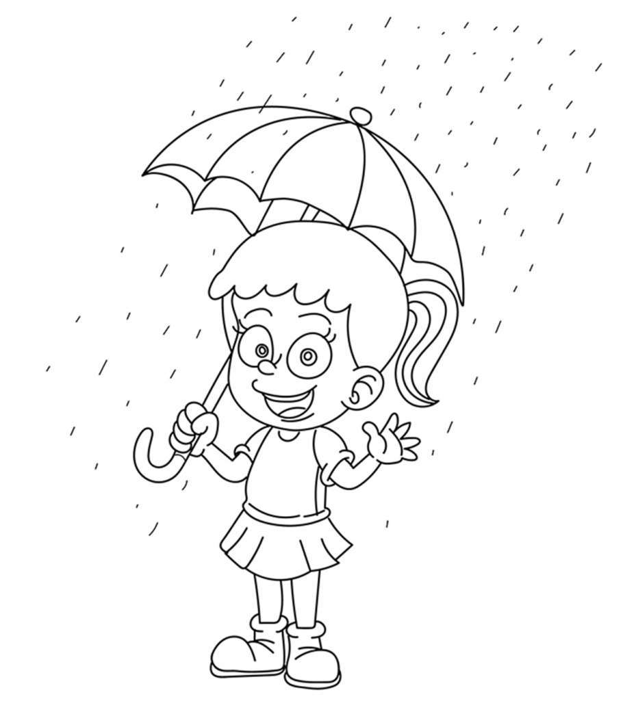 Tuyển tập những bức tranh tô màu về cơn mưa đẹp nhất cho bé yêu